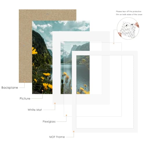 Image of Picrit 15x19 White Picture Frame, Poster Frame for Wall, 3 Pack