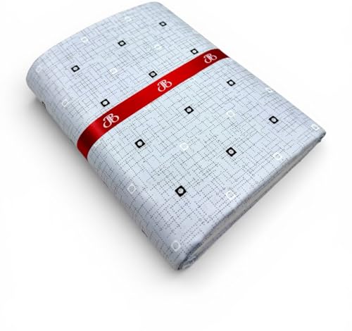 Image of JHABAK'S Unstitched Print Shirt Fabric for Men - Polycotton Material - 2.25Meter Shirt Piece Cloth