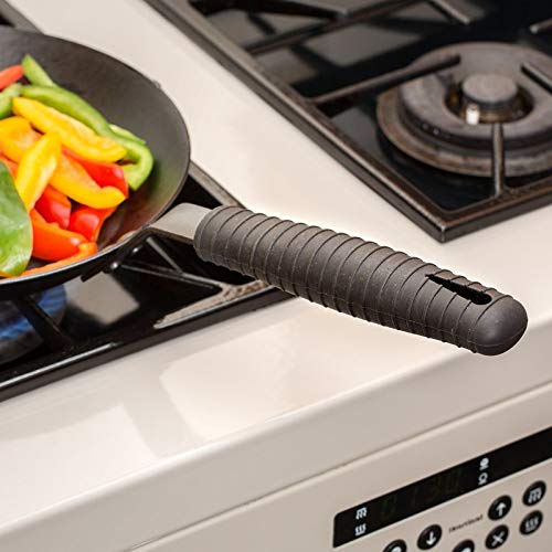 Lodge Hot Pot Skillet Handle Holder Silicone Non-Slip Pack of 2 Black