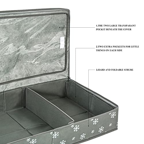 Phedrew Wrapping Paper Storage Container – Fits Up To 40" Rolls - Underbed Gift Wrap Organizer For Wrapping Paper Rolls, Ribbon, And Bows(1, Gray) #TOP5