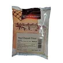 Chapati Flour 1kg, Medium - Roti, Indian Flat Bread, Make Parantha, Stuffed flatbread at home for Indian curry by Harry Harvey