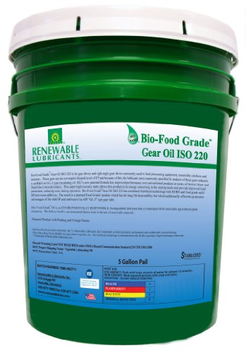 Gear Oil, Bio-Based, ISO 220, 5 gal., NSF H1