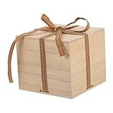 Matériau : fabriqué à partir de bois de paulownia, cette boîte est résistante aux dommages, garantissant qu'elle reste en état, boîtes d'artisanat, carrés de bois pour l'artisanat