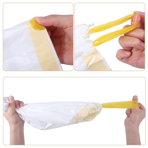 58 * 35 cm Katzenklo Beutel 20 Stück – M Reißfeste Katzenklo Tüten mit Zugband, Extra Starke Müllbeutel für Katzentoilette, Hygienische Einlagen für Katzenklo Mülleimer