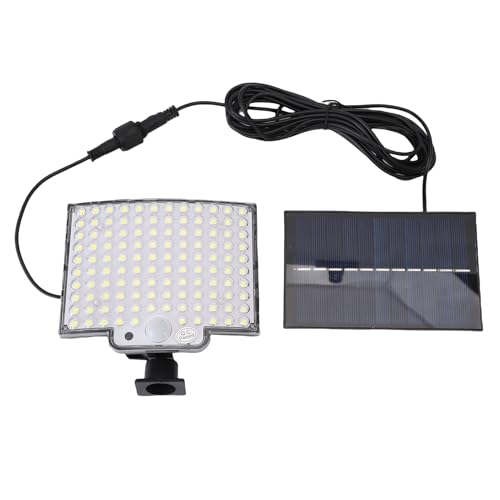 Focket Outdoor Solar Lights, 118LED Smart Motion Sensor Solar Wall Light, Garage Light with Remote Control for Home Yard Garage Areas