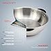 AVACRAFT 18/10 Stainless Steel Everyday Pan, Stir Fry, Five-Ply Base, Glass Lid, Multipurpose Stewpot Skillet, Saute, Casserole (11