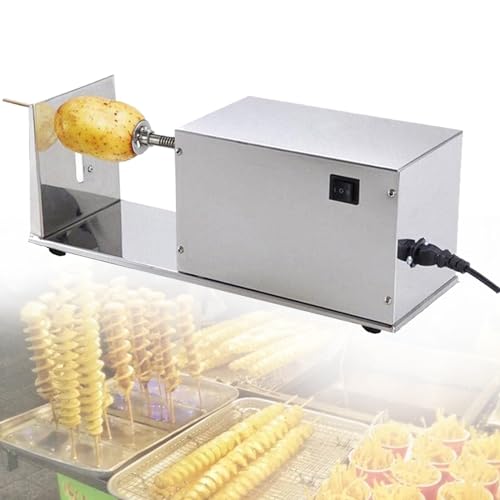 SXYKXYDL Cortador en Espiral de Patatas Fritas Tornado, Cortador Manual de Patatas Fritas de Acero Inoxidable, Cortador de Verduras en Espiral, para Uso doméstico y Comercial.
