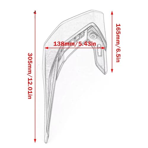 Winglets carénage moto CB650R kit d'ailettes décoratives et aérodynamiques rouges - 5