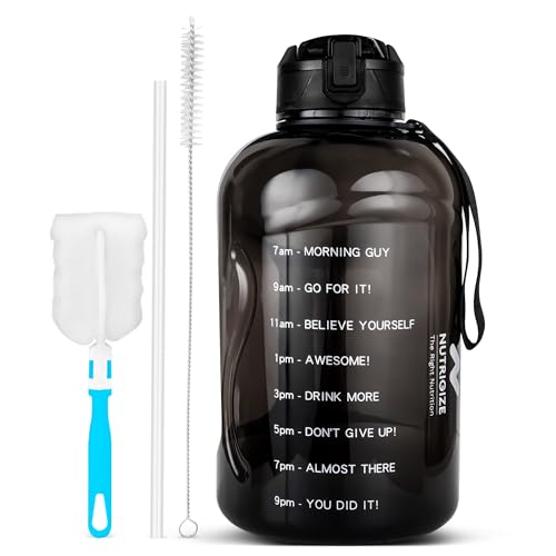 Motivational Gallon Water Bottle 2.2L (2200ml) | Leak Proof BPA F...