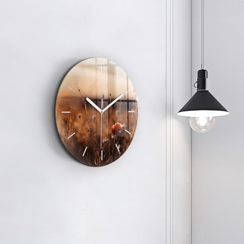 Horloge en verre 30 cm moderne silencieuse murale Wallfluent