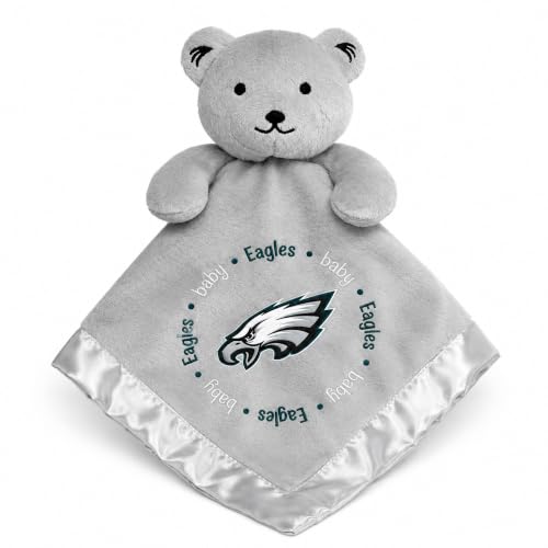 Image of Baby Fanatic NFL Baby Security Blanket Bear Snuggle Toy for Newborn Boy Girl Unisex Stuffed Animal Officially Licensed- -Philadelphia Eagles