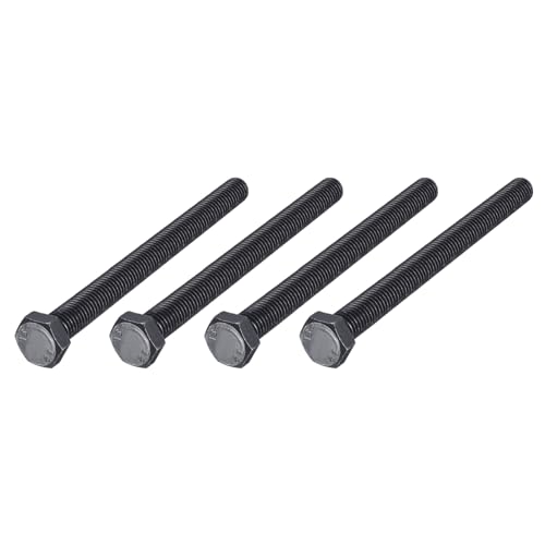 Image of METALLIXITY Hex Bolts (M12-1.75x150mm) 4Pcs, 8.8 Grade Carbon Steel Fully Threaded Black Oxide, Coarse Thread UNC Hex Head Screw Bolt - for Furniture Repair