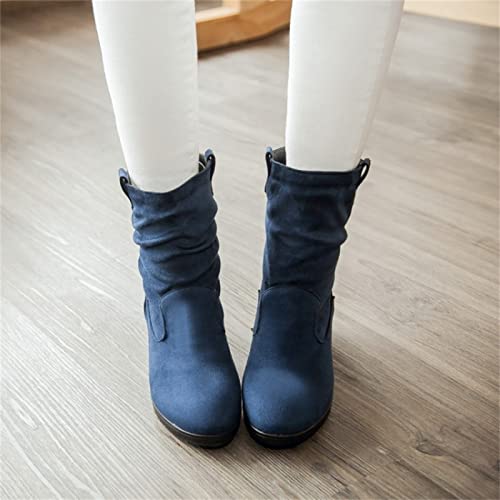 Botas cortas plisadas de estilo británico para el día a día de las mujeres 3