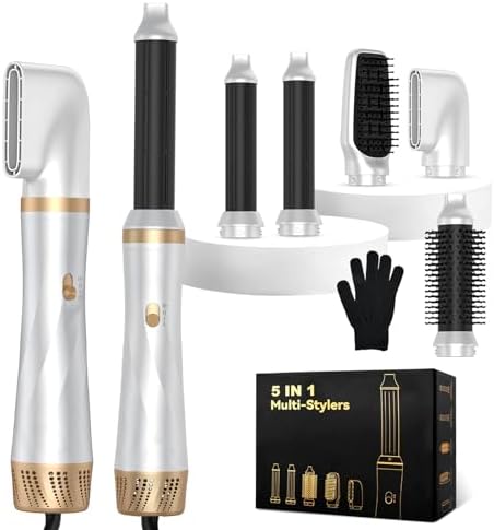 Cepillo Secador de Pelo 5 en 1, Air Styler Multifunción con Iones...