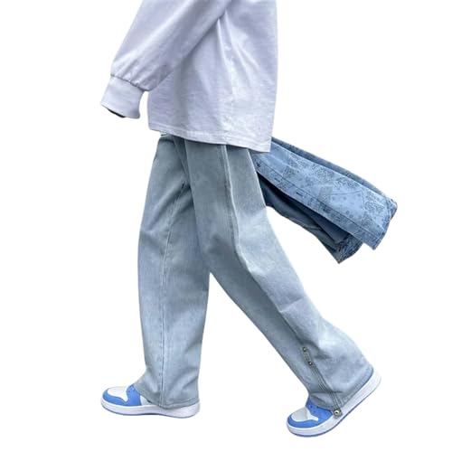 Jeans large homme coupe droite pour un style décontracté et fluide en été