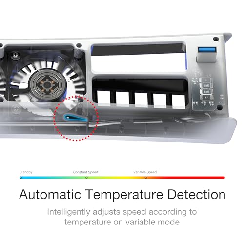 Image of MEQI PS5 Pro Cooling Fan, PS5 Pro Accessories Upgraded Quiet Cooler Fan with Adjustable Speed and Auto On /Off, Efficient Cooling Station with LED Light & USB Hubs for Playstation 5 Pro Disc & Digital Edition