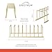 Spectrum Euro Kitchen Organizer Metal Dish Rack Cutting Board Holder Stand for Countertop or Inside Cabinet Organization, 8 Slot Cutting Board Plate Drying Rack for Bakeware Storage, Gold