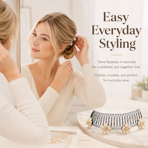 Elegant Flexible Invisible Flyaway Hairband β Spiral Grip No Crease Tangle - 2