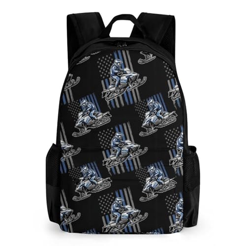 SESLFLKPJK American Flag Rucksack with Padded Straps