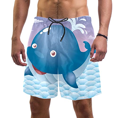 Maillots de bain hommes JDEZ motif vague de baleine short de plage