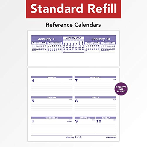 2021 Flip-A-Week Weekly Desk Calendar Refill By At-A-Glance, 6" X 7" (Sw705X5021) #TOP2