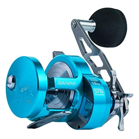 RYOBI RANMI Star Drag Angelrolle, 31,8 kg, max. Drag 8+1BB High Speed 5.1:1 Salzwasserrolle, leicht, runde Schlepprolle, beste Rolle für Wels Cover