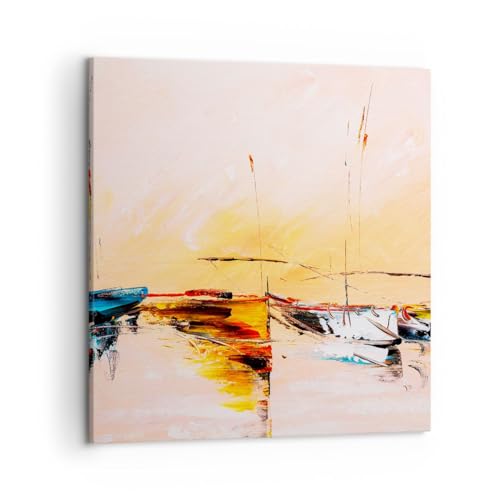 Impression sur toile bateaux 50x50cm déco murale haute définition