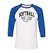 TeesAndTankYou Arch Softball Aunt Three-Quarter Raglan Sleeve Baseball Shirt Unisex Medium White/Royal
