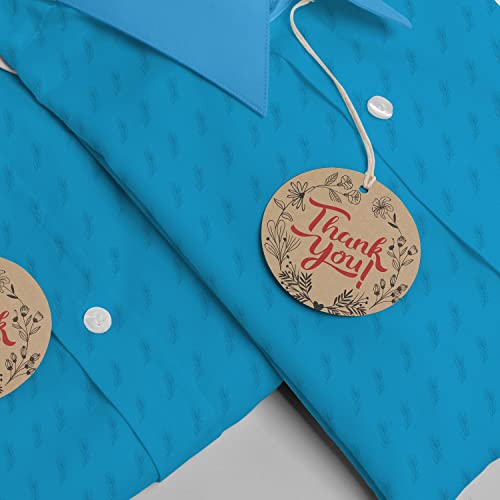 Image of Clickedin - 50 Pieces Thank You Craft Tags for Packaging with String 50 Pieces