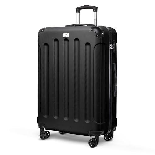 LUGG 28 Inch Suitcase Hard Shell Case 4 Wheel Travel Bag Lightweight ABS Material with TSA Lock Approved for Travel with easyJet, British Airways, RyanAir, Virgin Atlantic, Emirates ect (77x50x29cm)