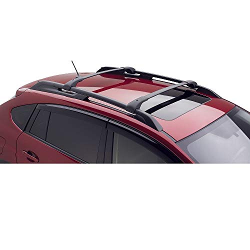 Cross Bars Compatible with 2012-2016 Subaru Impreza XV Crosstrek, Aluminum Black Sport Roof Rack Cross Bar Luggage Carrier By IKON MOTORSPORTS, 2013 2014 2015 12 13 14 15 16