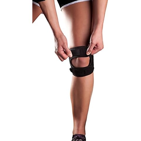 CROSSTRAP Full Stabilizing Patella Brace by MDUB Medical (Large) | Prevent Patellar Tendonitis (Jumper’s Knee) Full knee Support Brace ACL/LCL Ligament Pain Cover