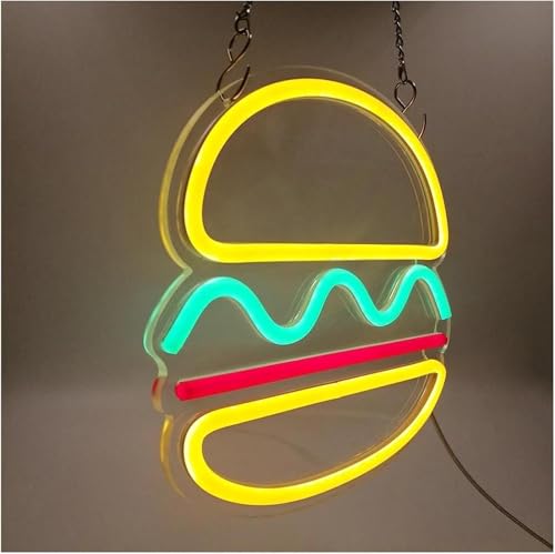 Lampe au néon LED réglable 20x20cm enseigne lumineuse murale décoration maison
