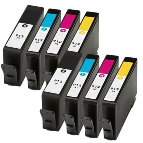 Cartouches HP 912 XL haute précision pour impressions nettes sur OfficeJet 8010