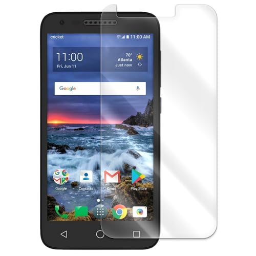 High Definition Shockproof Ultra-Thin Bubble-Free Clear 9H Tempered Glass Screen Protector Compatible with AT&T Alcatel Cameox 4G LTE 5044R Cellphone