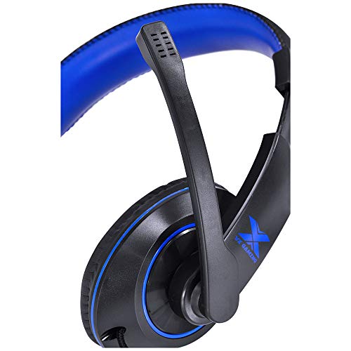 HEADSET GAMER VX GAMING V BLADE II P2 ESTÉREO COM MICROFONE RETRÁTIL E AJUSTE DE HASTE - PRETO COM A
