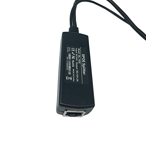 Kit POE COOSO Splitter y Inyector Pasivo Compatible con la mayoría de Switches y Cámaras HD. 24V a 12V, 2 Pares miniatura 5