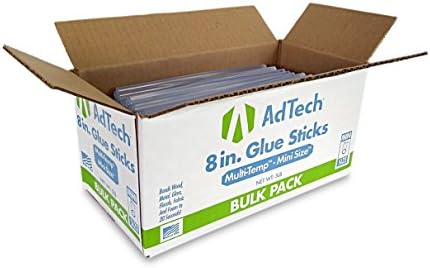 AdTech 8 inch Mini Hot Glue Sticks, Clear