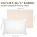 Pro Goleem Toddler Pillow with Muslin Cotton Pillowcase, 13x18 Soft Toddler Pillows for Sleeping Kids Pillow Child Pillow Machine Washable Perfect for Bed, Toddler Cot and Travel, Beige