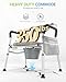 Hybodies Heavy Duty Bariatric Commode, 4-in-1 Portable Bedside Commode or Over-Toilet Chair, Extra-Wide | Adjustable Height | Easy to Clean, Handicap Commode Chair for Eldery, Disabled People