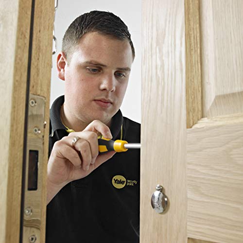 Yale Locks PM322CH25 Einsteckschloss mit 3 Hebeln, 64 mm, poliertes Chrom-Finish – Ansicht 2
