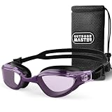 OutdoorMaster Goby Swim Goggles, Anti-fog Swimming Goggles No Leaking UV Protetion Adults Men Women Youth, Purple