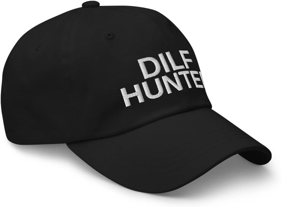 DILF Hunter - I Love Dilfs Hat, I Heart Dilfs, DILF Hat, DILF Mania, Funny Gifts for Her, Dad Hat Cap