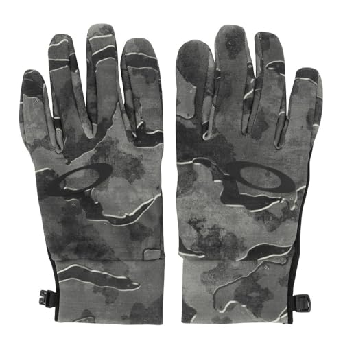 Oakley (�I�[�N���[) �t���[�X FOS901342 LATITUDE FLEECE GLOVES METAL CAMO BLACK (�u���b�N) S �X�g���b�` �A�E�g�h�A