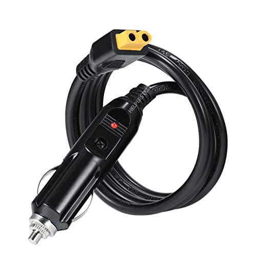 XT60 ładowarka samochodowa zasilacz 12 V 24 V kabel do stacji zasilania Ecoflow Delta River Bluetti EB55 i innych 14AWG