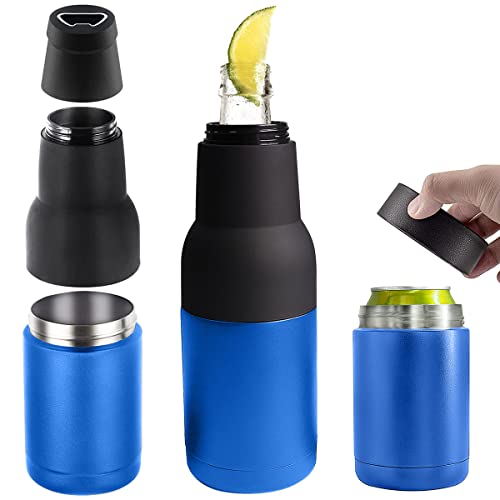 Enfriador de Botellas de Vino Cerveza y Latas de Cerveza de Acero Inoxidable de Doble Pared, Enfriador de Botellas de...