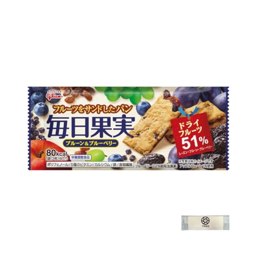 毎日果実, プルーン&ブルーベリー, ドライフルーツ51%, 栄養調整食品, 80kcal Startingover0502 おまけ付き 10個セット