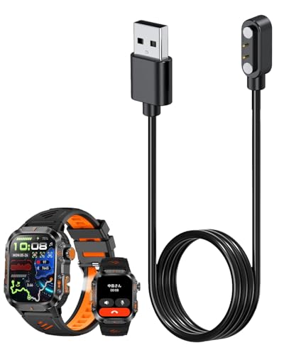 For Mstopone HT36 ?2.01 �C���` �X�}�[�g�E�H�b�` �[�d�P�[�u�� USB ���C�[�d��yKONXISA�z�ėp�}�O�l�b�g�R�[�h ���C�z�� ���ϋv �y�� ������ �����^�ѕ֗� ���s�p�i1�{�Z�b�g�j