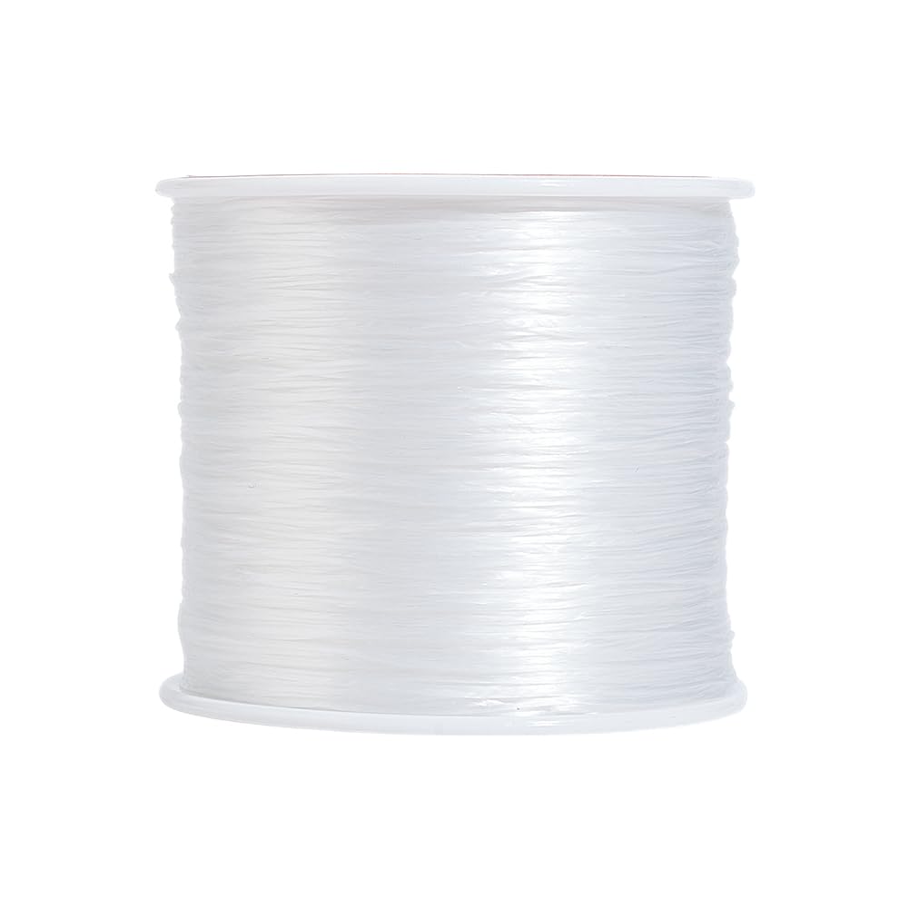 Cordon élastique blanc plat 0.5mm ultra résistant de 500m pour enfilage de perles sans rupture