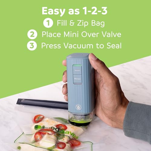 image for FoodSaver Mini Handheld Vacuum Sealer Machine with Marinate Setting & 